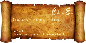 Császár Ernesztina névjegykártya